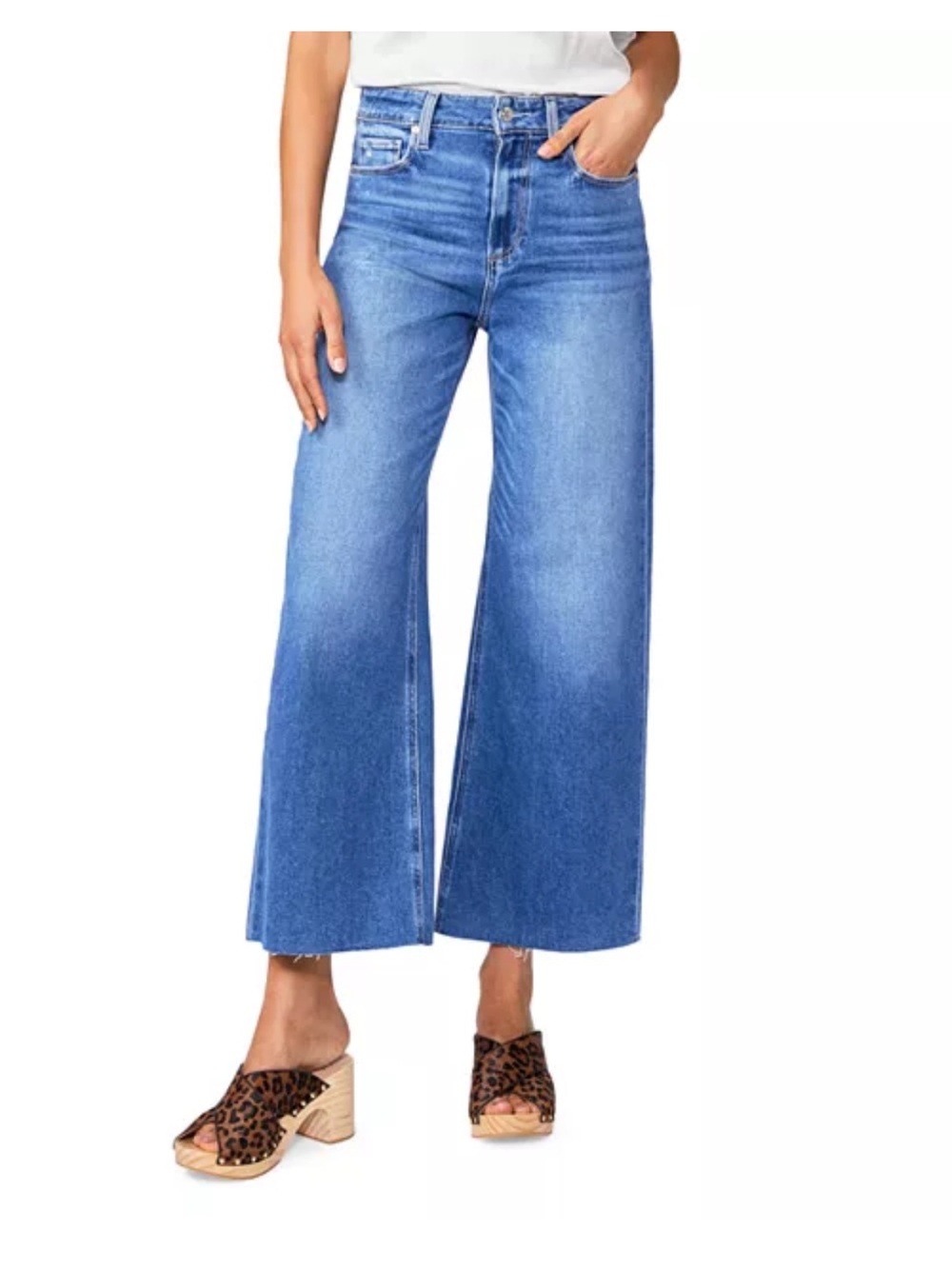 PAIGE Anessa High Rise Wide-Leg Ankle Jeans